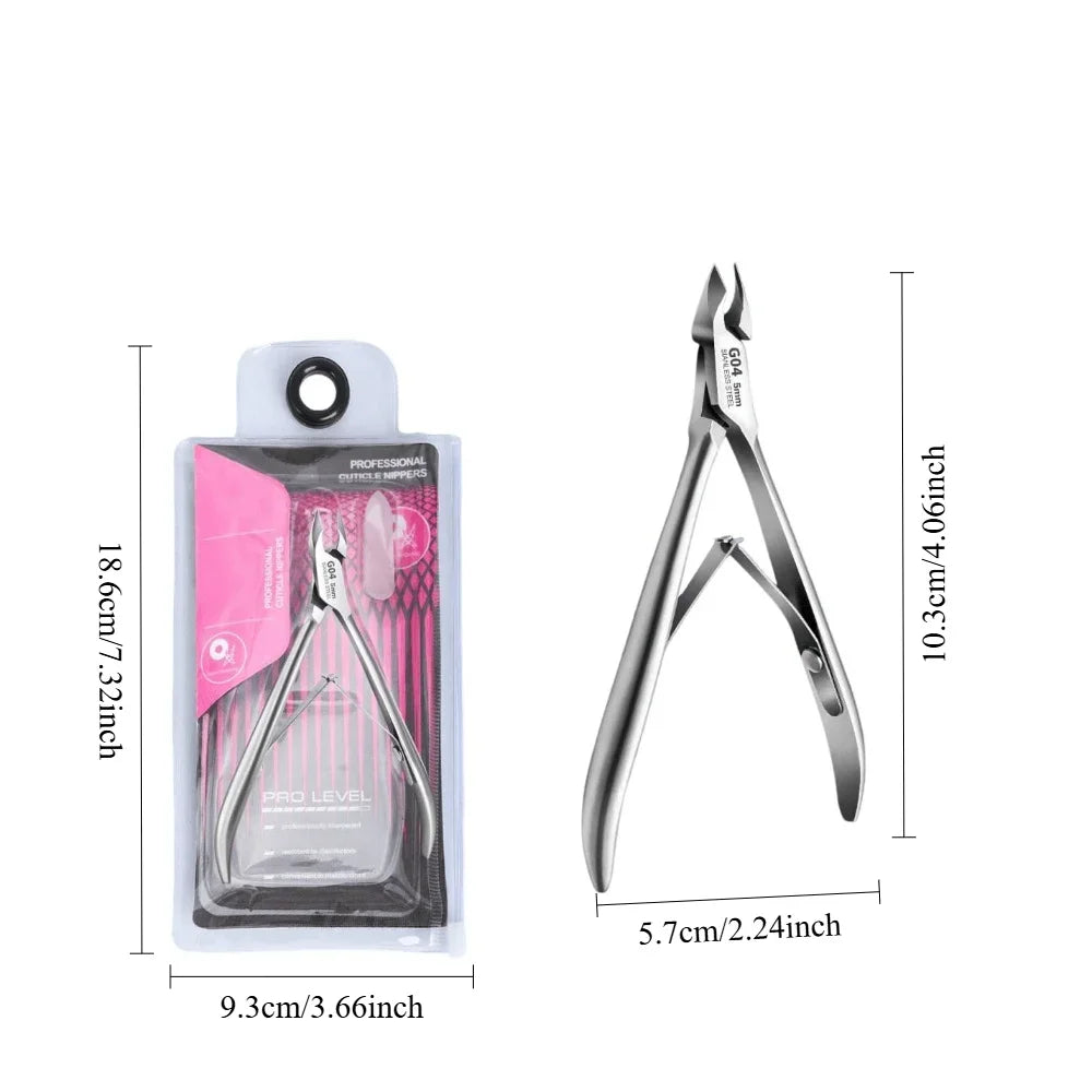 Professional Podiatrist-grade Cuticle Nipper Stainless Steel Thick Qme