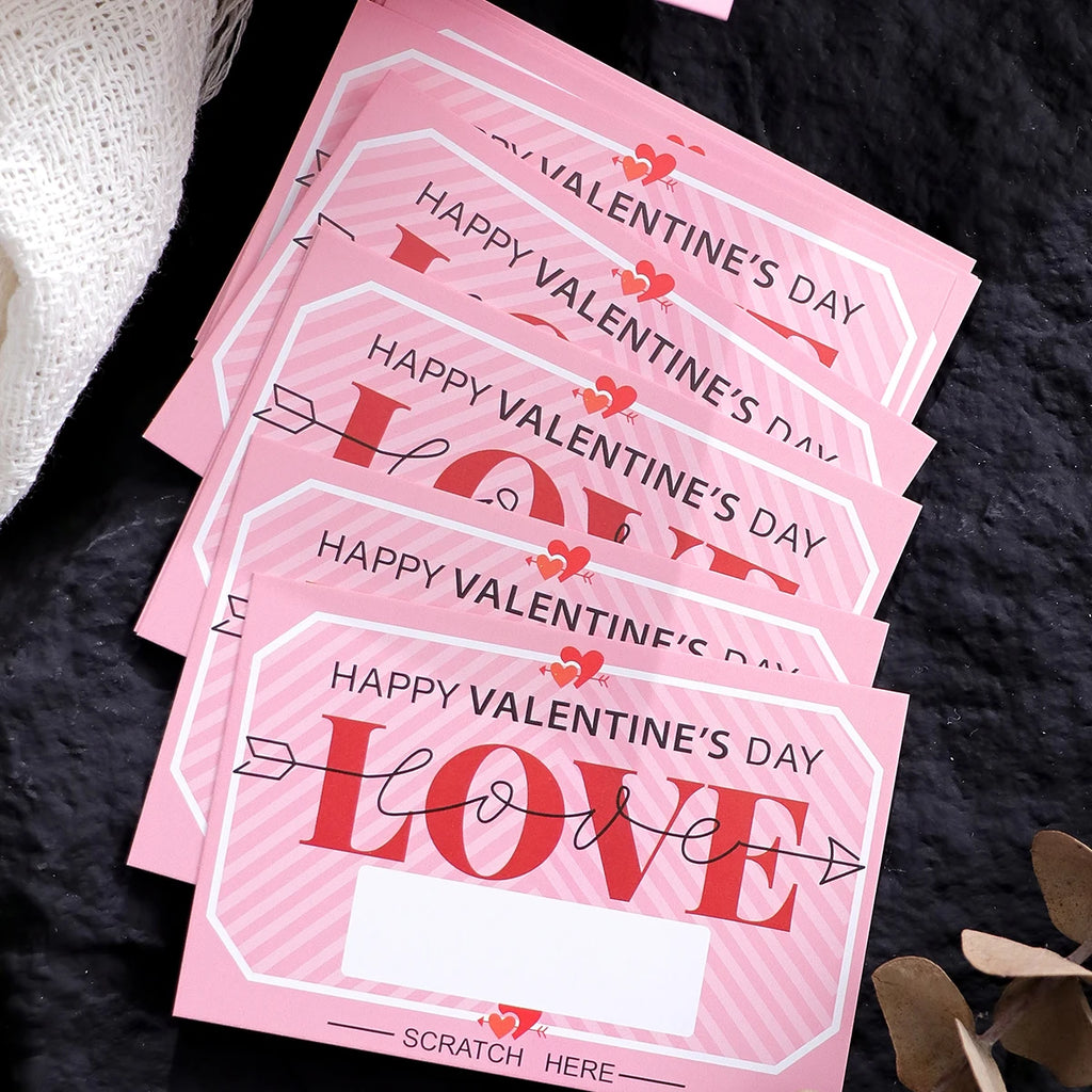 2Pcs/10Pcs/20Pcs Scratch-Off Love Coupons Couple Scratch Off Cards Valentine's Day Wedding Anniversary Creative Gifts Qme