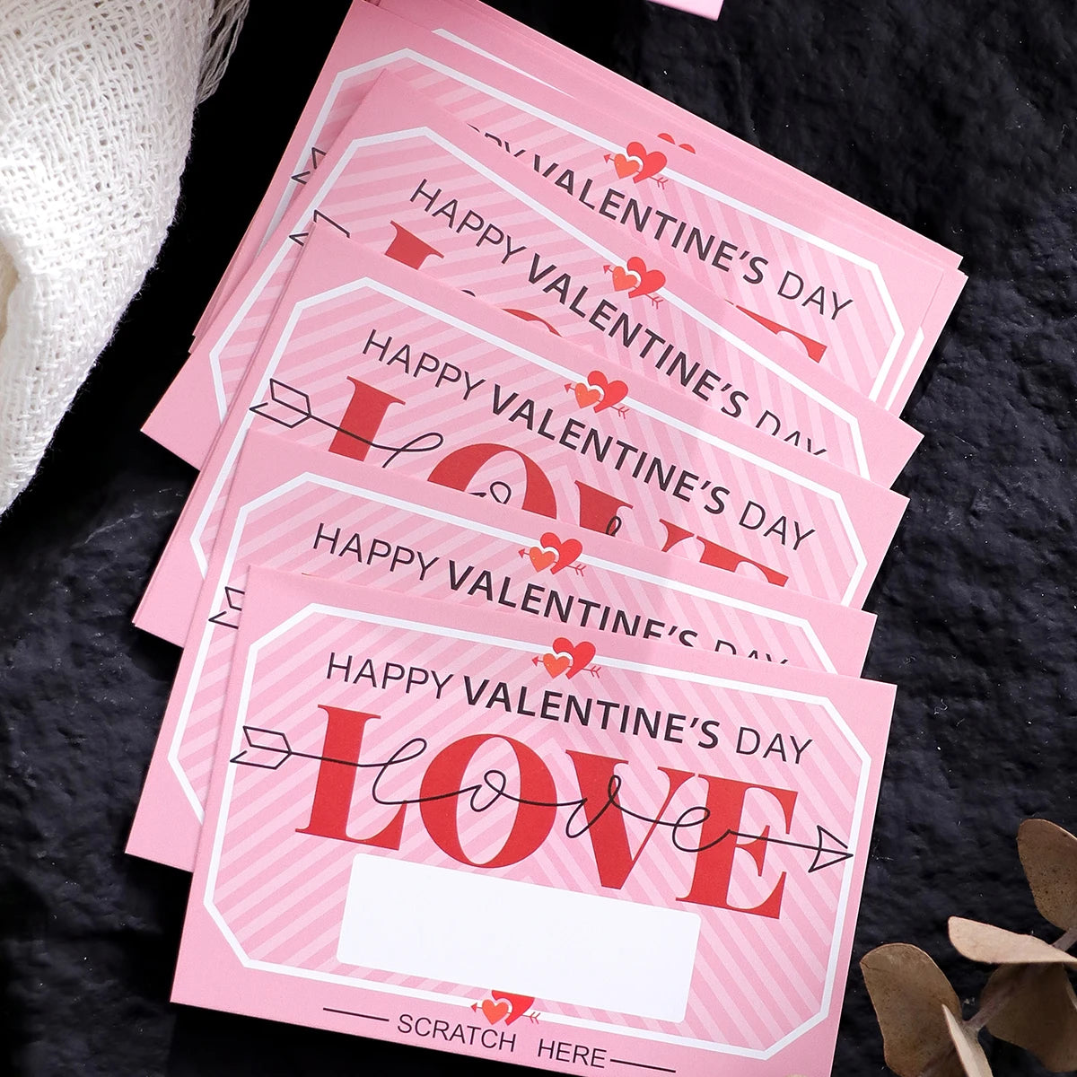 2Pcs/10Pcs/20Pcs Scratch-Off Love Coupons Couple Scratch Off Cards Valentine's Day Wedding Anniversary Creative Gifts Qme