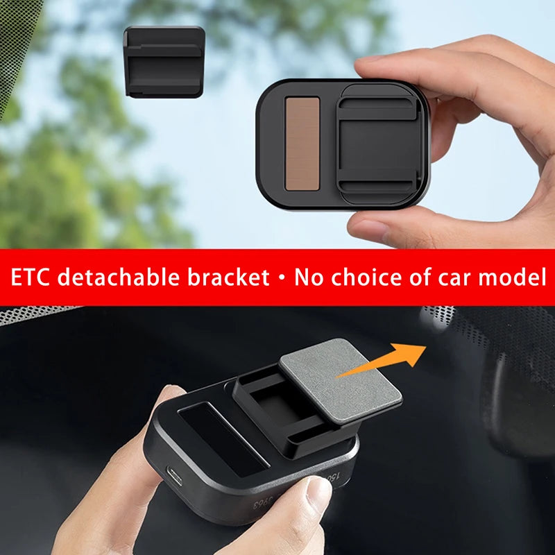 Car Toll Pass Holder Adhesive Sticky ETC Bracket Removable Easy Qme