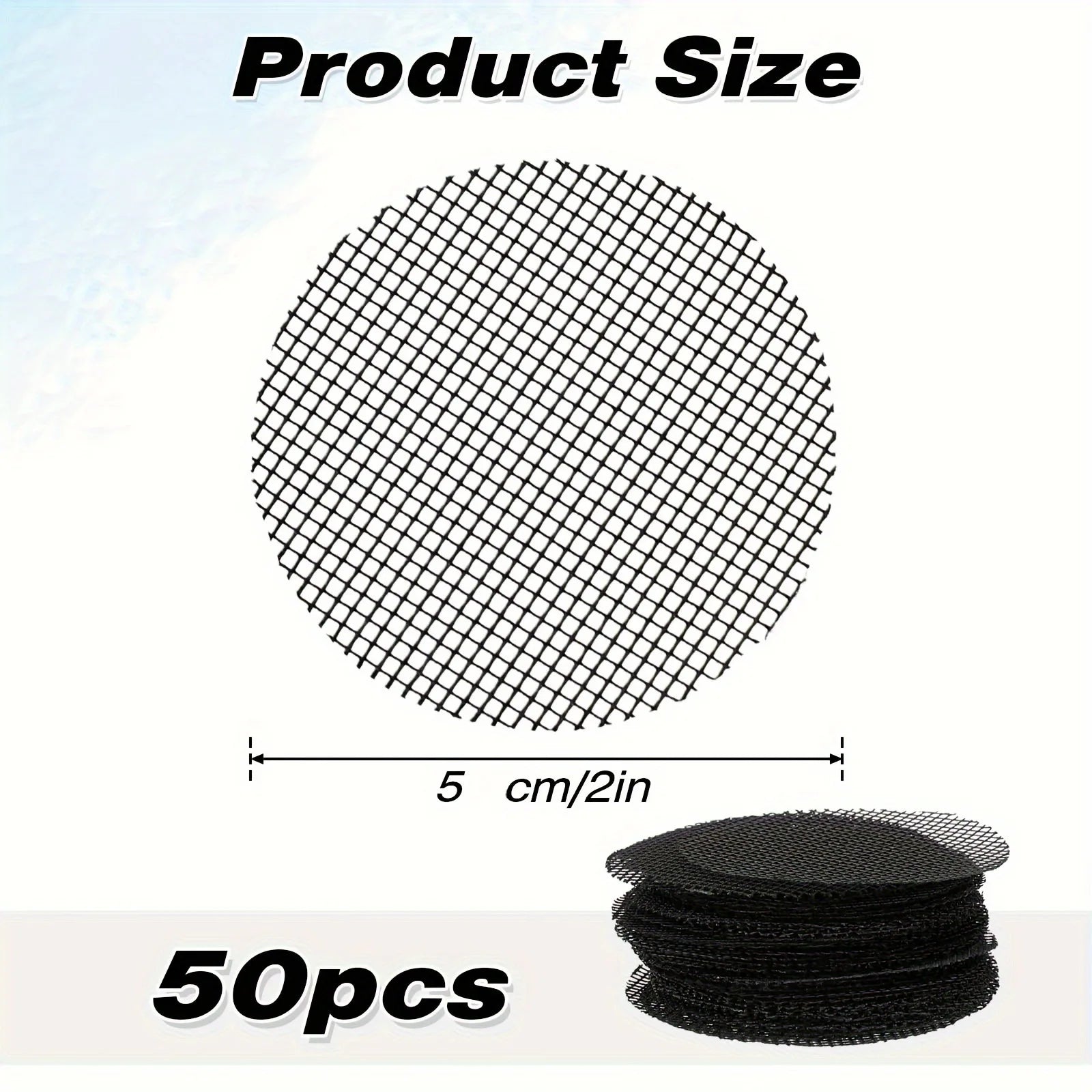 50PCS Flowerpot Gasket Ceramic Black Leakproof Soil Super Large Diameter Breathable Insect-Proof Plastic Circular Mesh Pad Qme