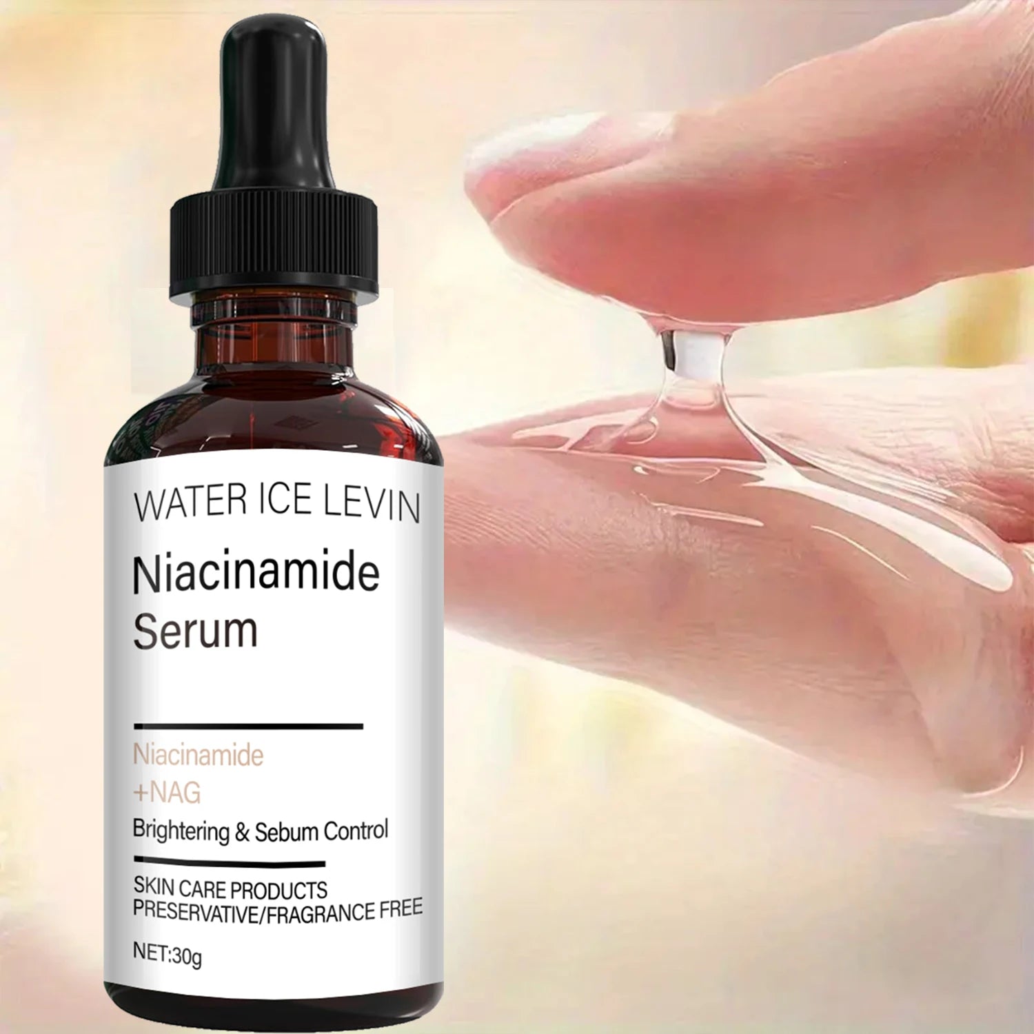 Niacinamide Serum with Bee Venom & Collagen for Brighter, Oil-Control Skin - Preservative & Fragrance-Free Formula. Qme