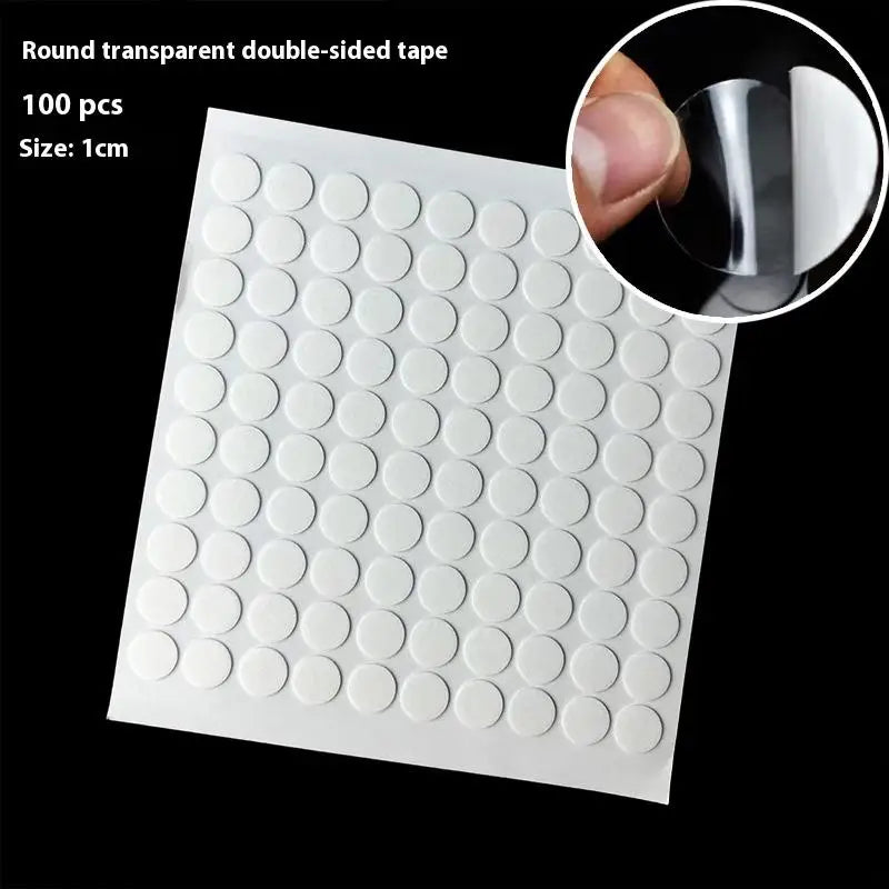 240 Fake Chart Showing 1 2 Mini Round Shaped Clear Glass Nail Polish Qme GEL 1cm
