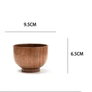 Japanese Style Jujube Wooden Bowl Round Large Soup Bowl Creative Children's Rice Bowl Tableware Vintage Wooden Bowls Tableware Qme A
