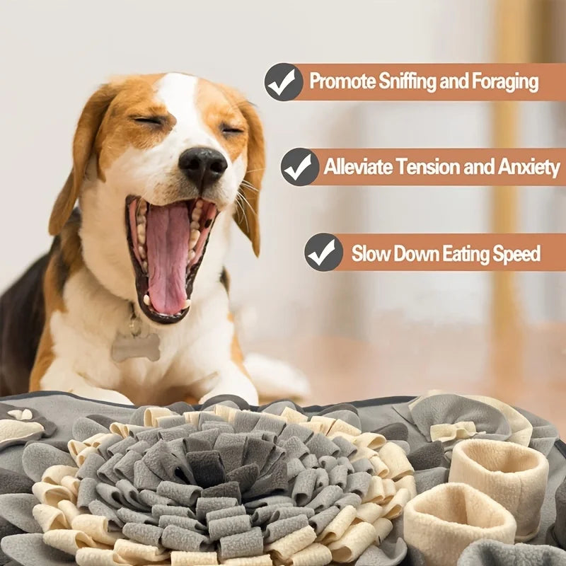Pet Sniffing Mat For Dogs, Interactive Durable Dog Slow Feeding Pad Training Mat For Foraging Skills And Slow Eating Qme