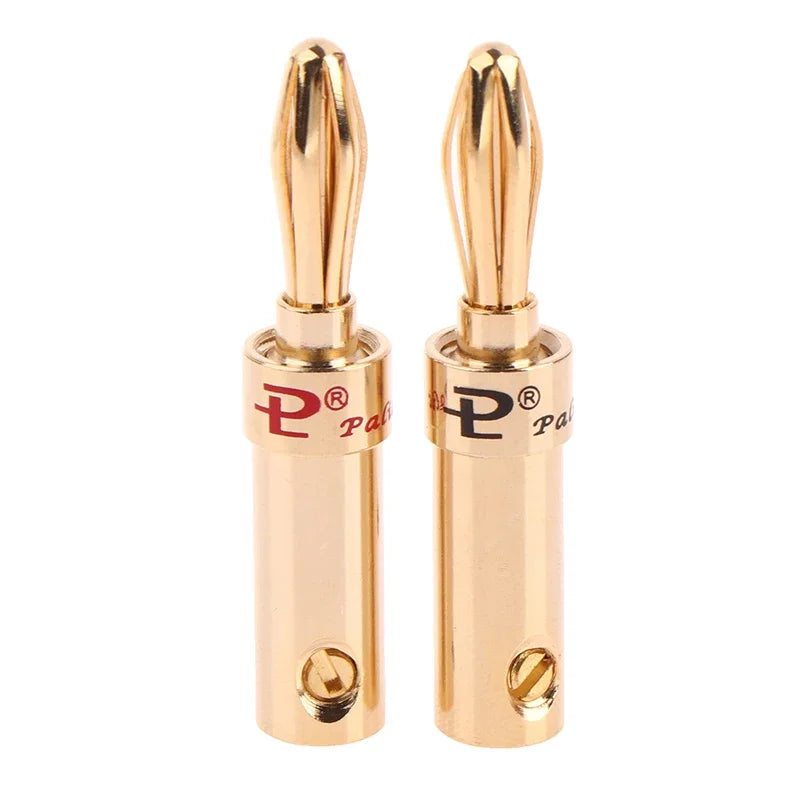 Gold-plated Copper Cross Banana Speaker Plug Connector Adapter Audio Qme