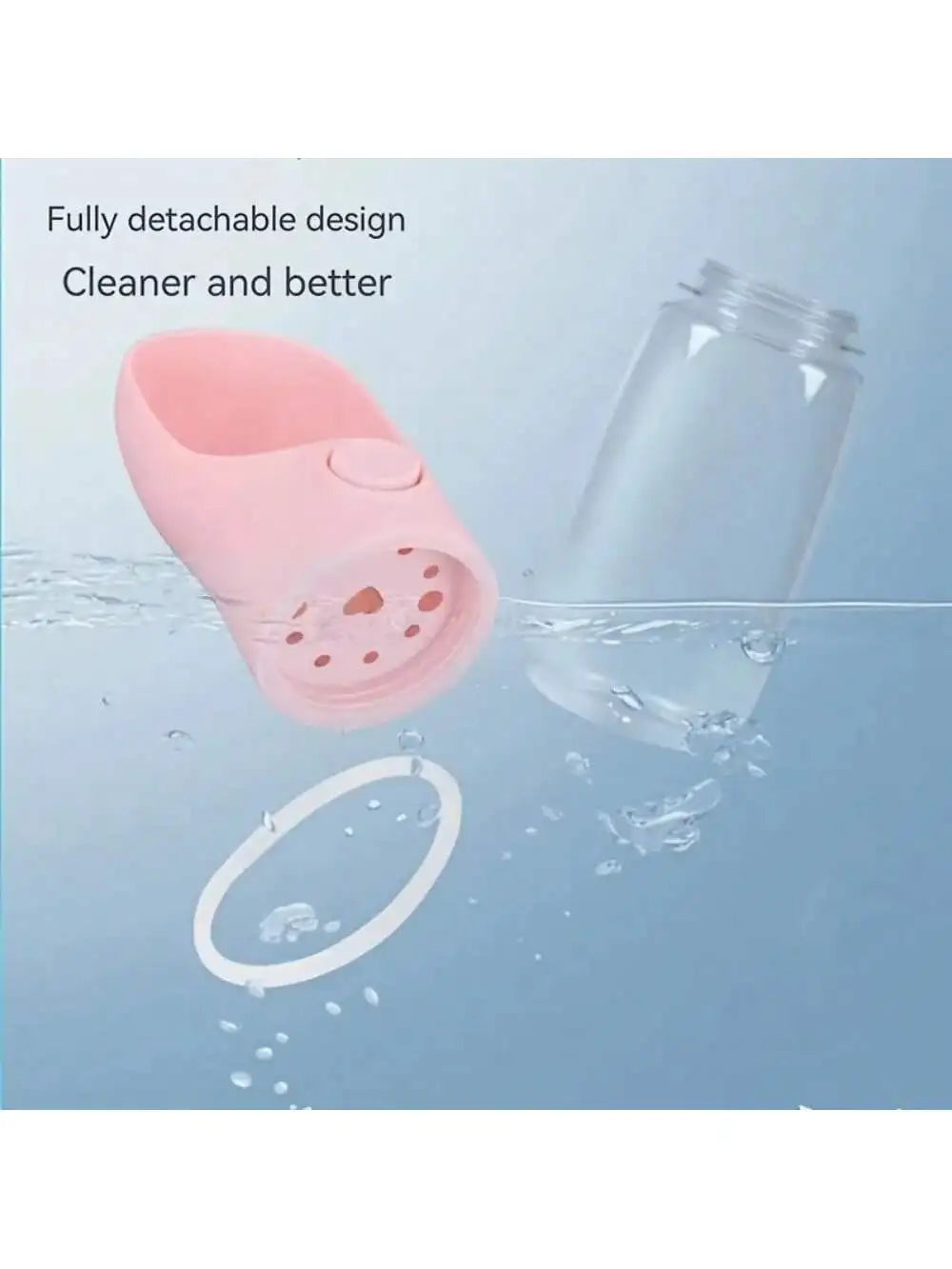 Leak-proof Portable Outdoor Plastic Pet Water Bottle Dogs Cup Attached Qme