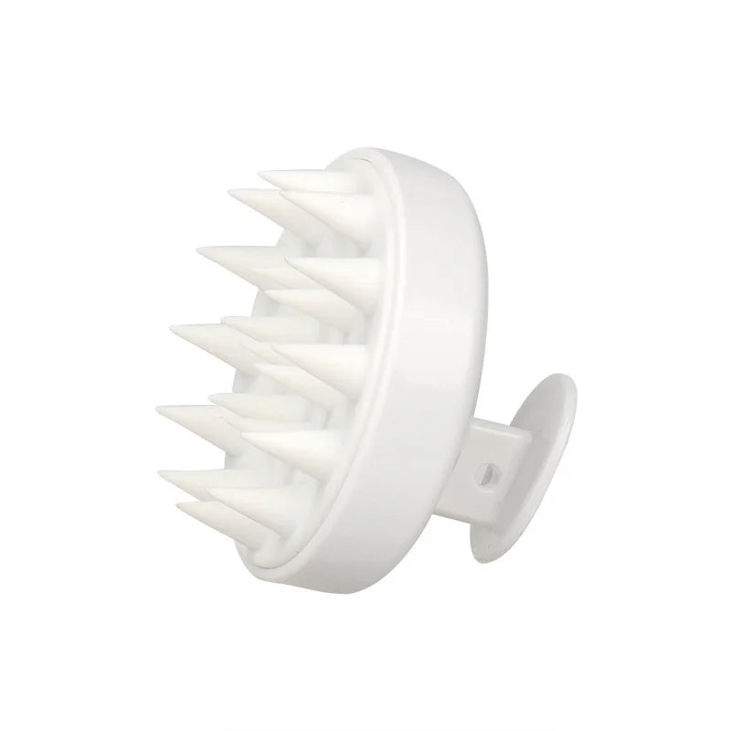 1pc Silicone Scalp Massage Comb Handheld Round Soft Shampoo Brush Portable Hair Clean Tool Hair Care Women Beauty Bathroom Combs Qme 1PC White