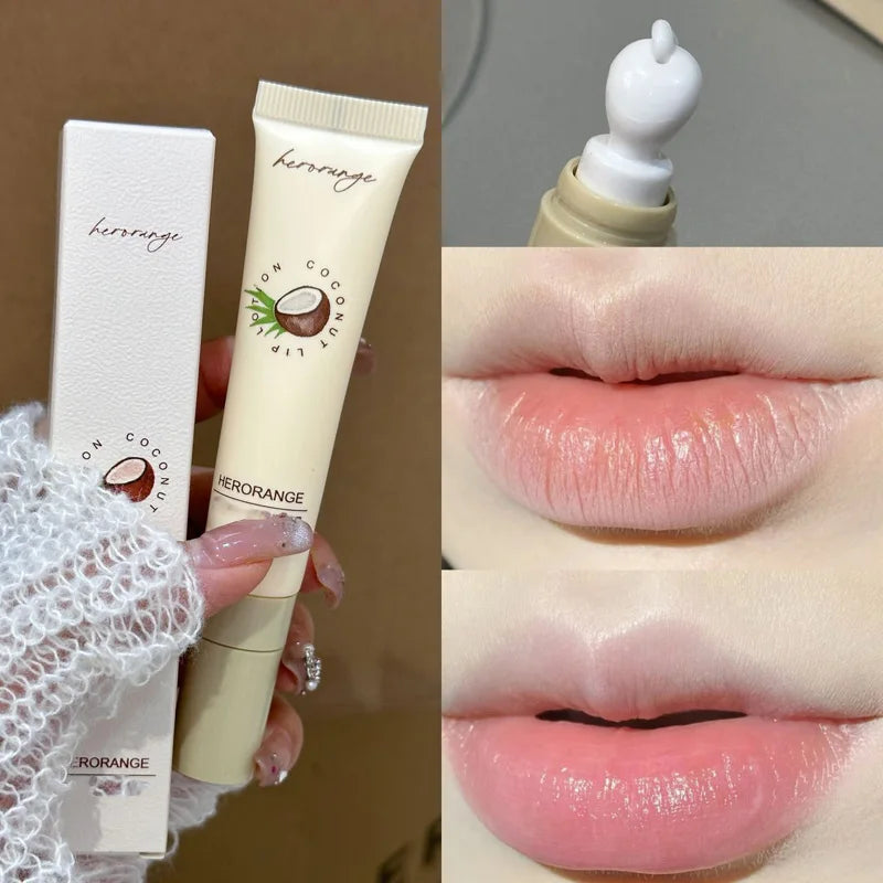 HERORANGE Natural Coconut Lip Milk Moisturizing Balm Autumn Winter Qme