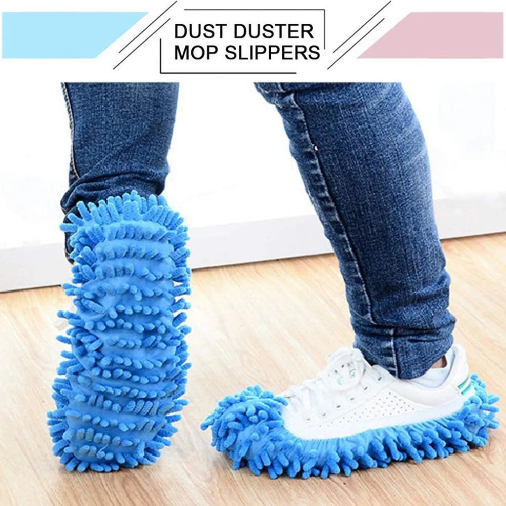 Mop Slippers Lazy Floor Polishing Cleaning Socks Shoes Mopping Slippers Cover Solid Color Cleaning Mop Replaceable Covers Qme