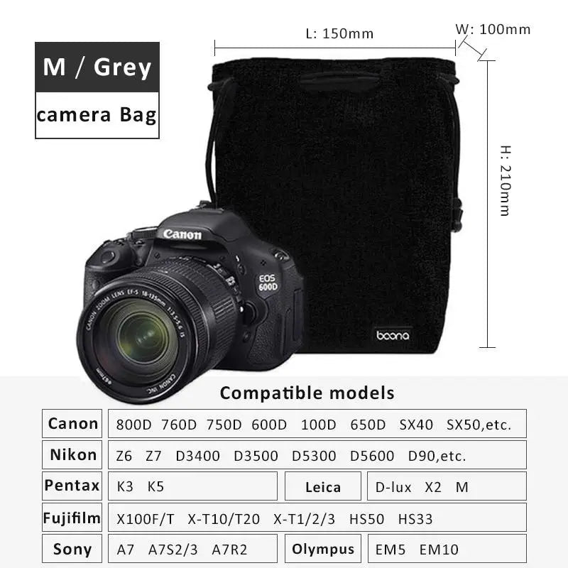Camera Lens Bag Waterproof Organizer Photographers Travel Hiking Qme A10
