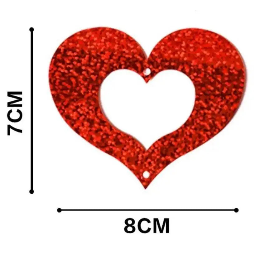 100Pcs Rain Silk Pendant Decoration Balloon Party Decoration Venue Layout Heart-shaped Balloon Sequin Pendant Decoration Qme