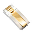 16 18mm Stainless Steel Buckle Watch Band Glidelock Clasp Fine-tuning Pull Button Buckle Silver Folding Safety Clasp Accessories Qme Silver Gold 18mm