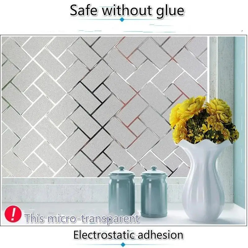 Self Adhesive Window Privacy Film Glass Sticker Decorative Frosted Qme