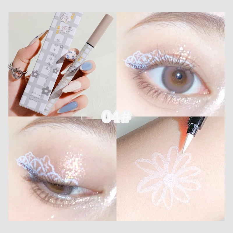 Smooth Colorful Eyeliner Pencil Matte Waterproof Not Blooming Black Eyeliner Pen Long Lasting Liquid Eye Liner Makeup Cosmetics Qme 04
