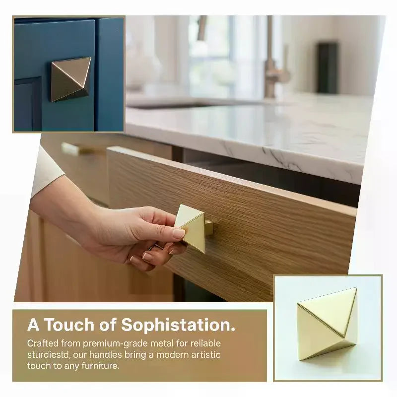Geometric Design Drawer Cabinet Door Single-hole Square Handles Solid Zinc Alloy Simple Furniture Wardrobe Small Handle Qme