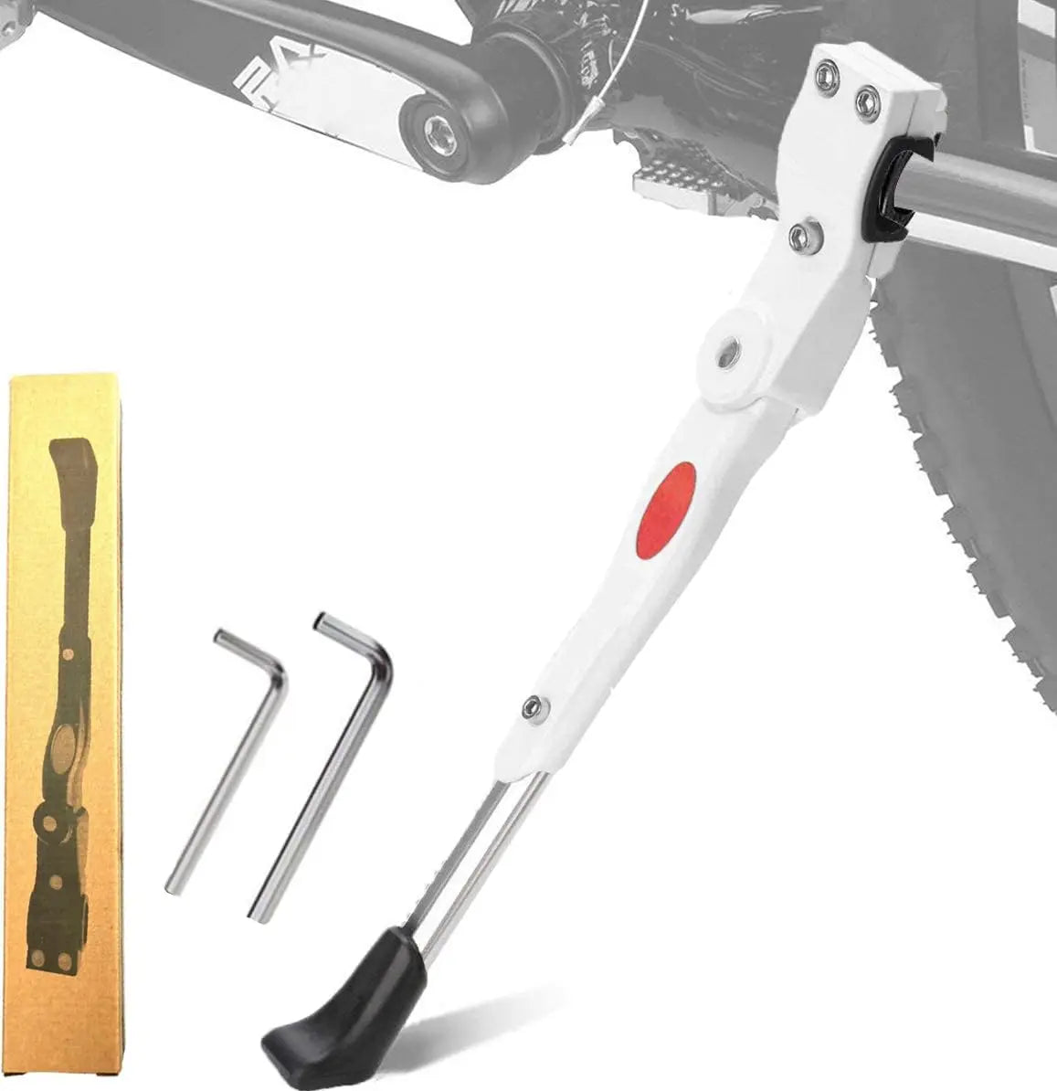 Adjustable Bike Kickstand Aluminum Alloy Non-Slip Rear Side Bicycle Kick Stand for 22 24 26 27 Road Bike/BMX/MTB Qme Default Title