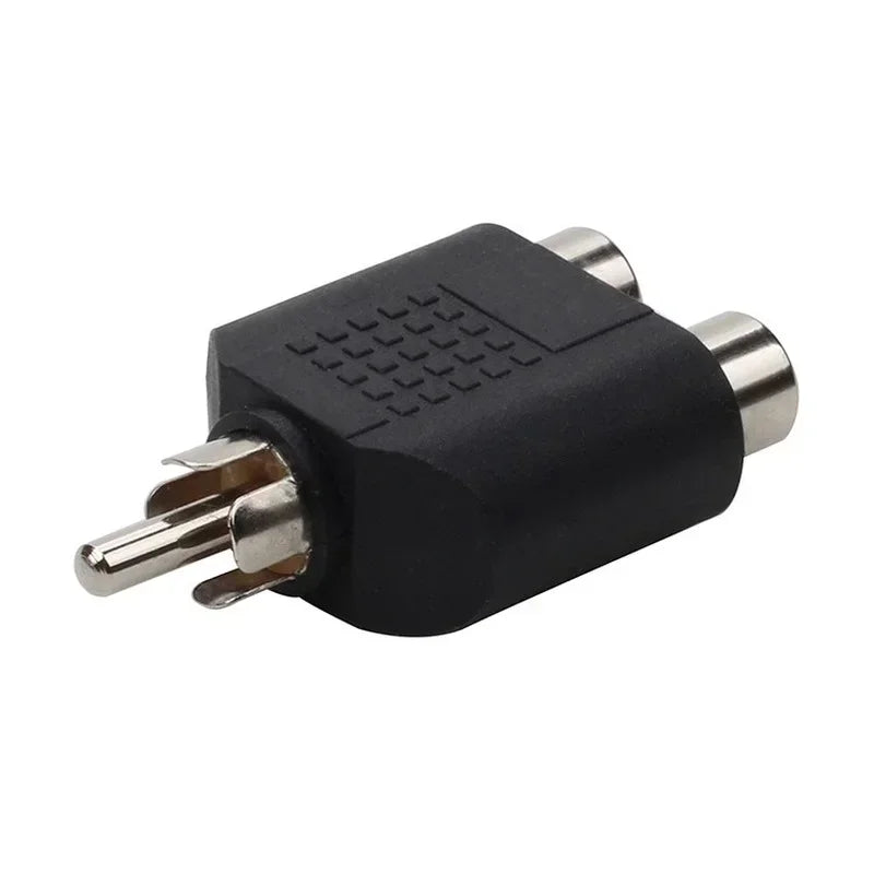 Audio Cable Adapter RCA One-to-two Conversion Line Lotus Revolving Double Lotus Female Audio Power Amplifier Splitter Qme