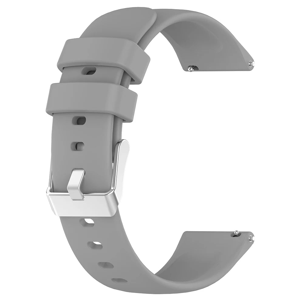 20mm Silicone Strap for Huami Amazfit GTS 4/2 Mini GTS 3 2e Smart Watch Band for Amazfit Bip 3 Pro/Bip 3/ Bip U/Bip Lite Qme Grey