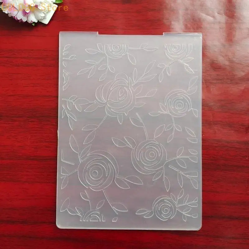 Plastic Embossing Folder Many Flowers Template DIY Scrapbooking Hand Qme