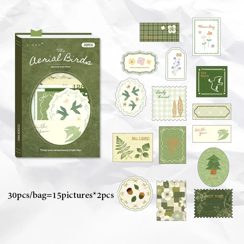 Vintage Memo Paper Sticker Pack, Background Collage Supplies for Journaling, Perfect Gifts for Birthdays & Holidays Qme C