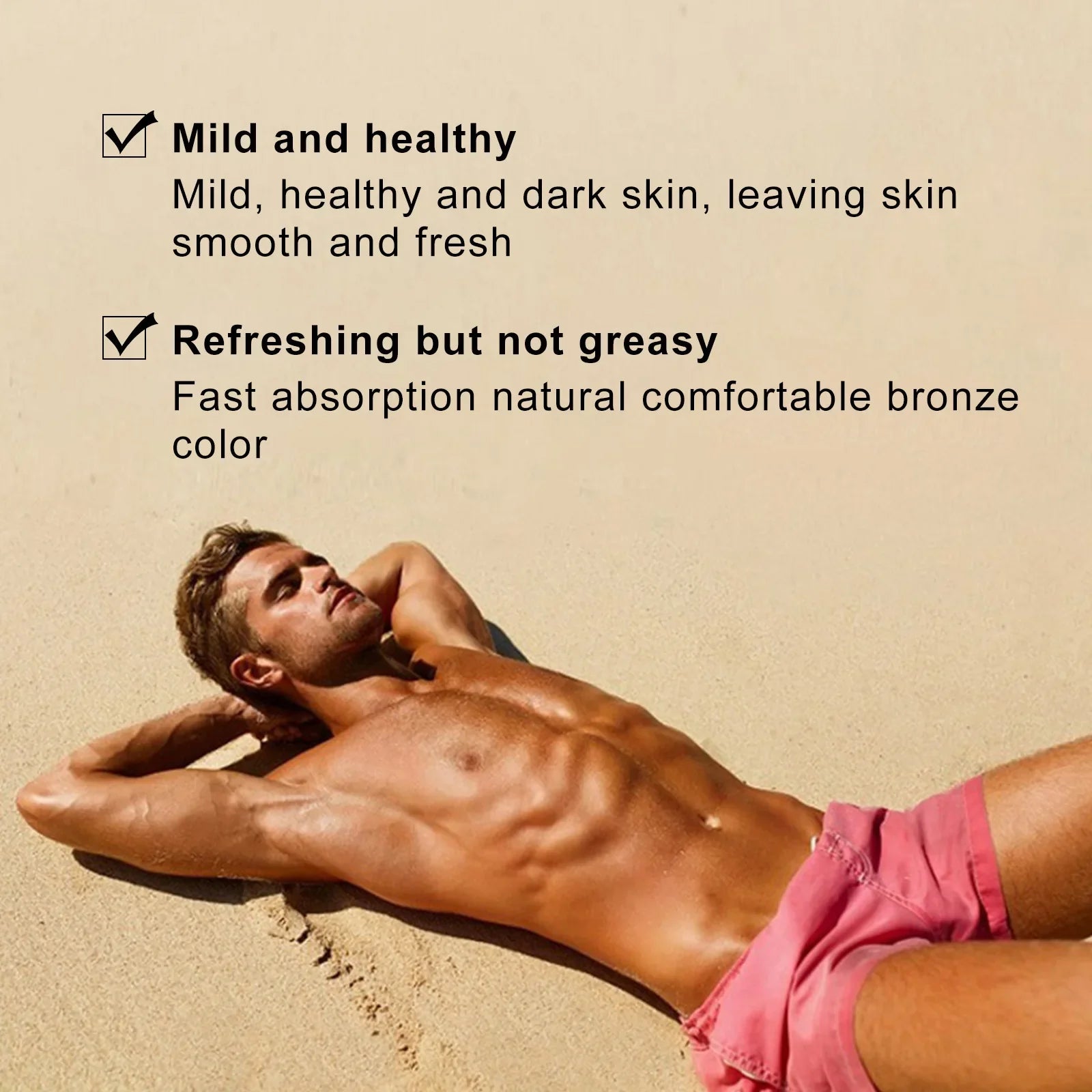 Soft Brown Self-Tanning Cream Intensive Tanning Outdoor Summer Beach Brown Bronzer Long Lasting Sunless Fake Tan Body Lotion Qme