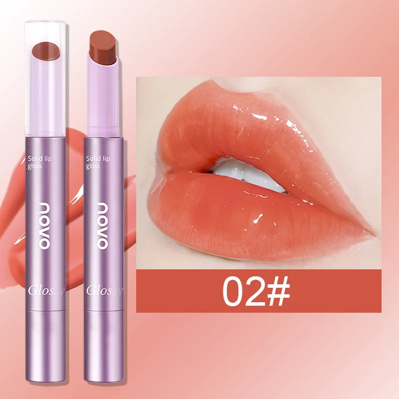 Water Glossy Lip Gloss, Mirror Light Texture,Long - Lasting Shine, All - Day Hydration, Non-Stick Cup Non-Fading Qme 02