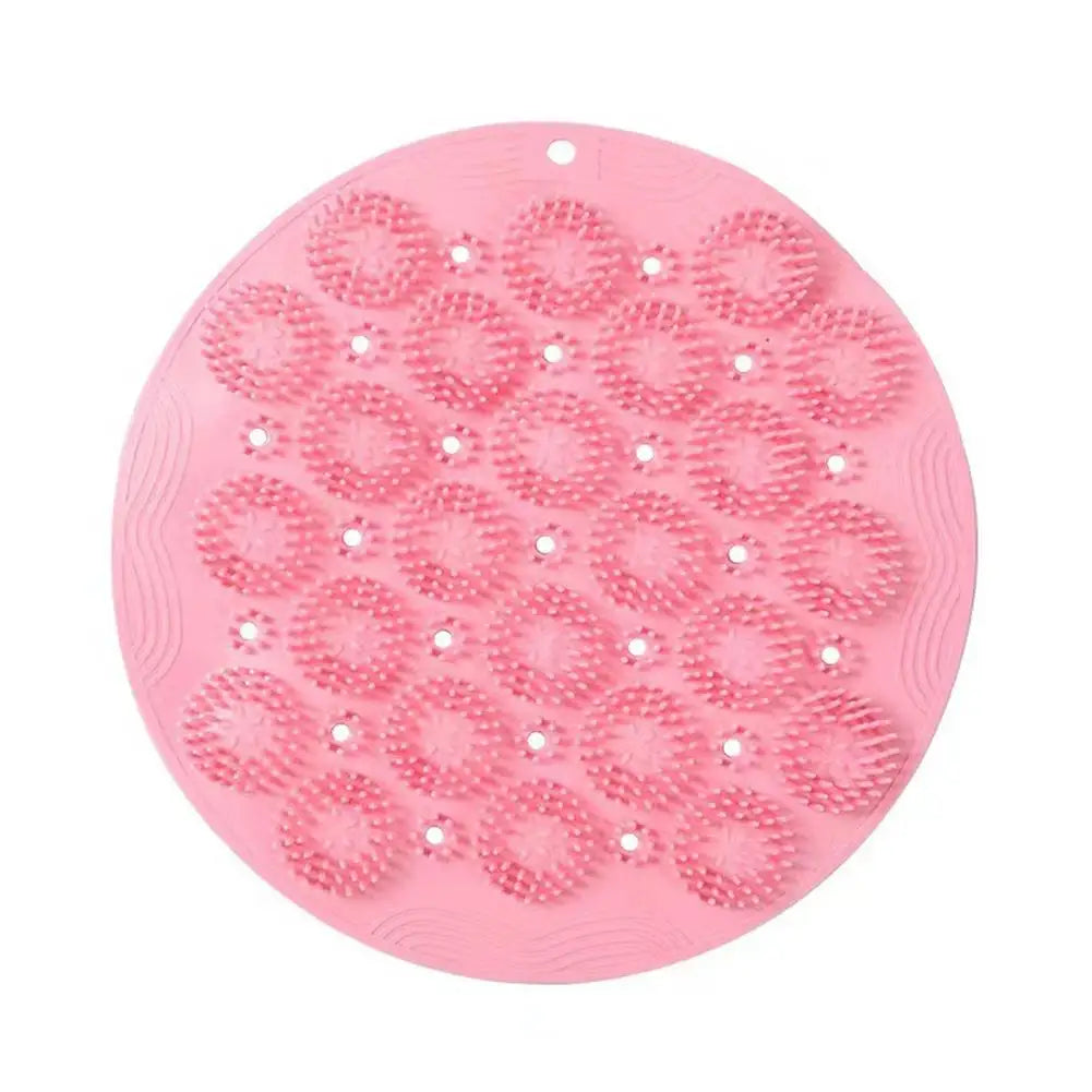 Exfoliating Shower Foot Back Scrubber Massage Pad Wall Mounted Qme C