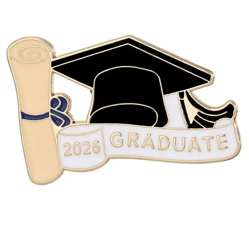 2/6Pcs Metal Baking Paint Brooch Graduation Season Souvenir Texture Jewelry Brooch Multifunctional Backpack Hat Clothing Decor Qme A3