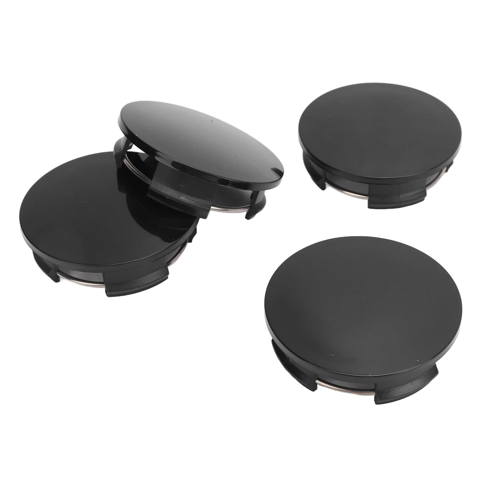 57MM Universal Car Wheel Center Caps with Metal Clamps, 4-Pack, Essential Wheel Accessory Easy to Install Qme 4pcs