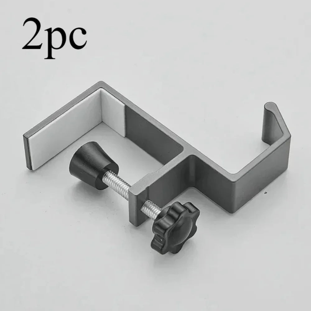 Multifunctional Table Side Hanging Storage Hook Adjustable Desk Edge Holder For Gaming Headphones Backpack Bag Storage Accessory Qme 2pcs Grey