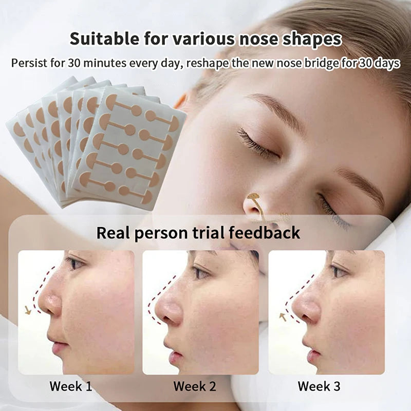 50 100 Nose Wing Slimming Strips Invisible Thin Patches Narrowing Qme