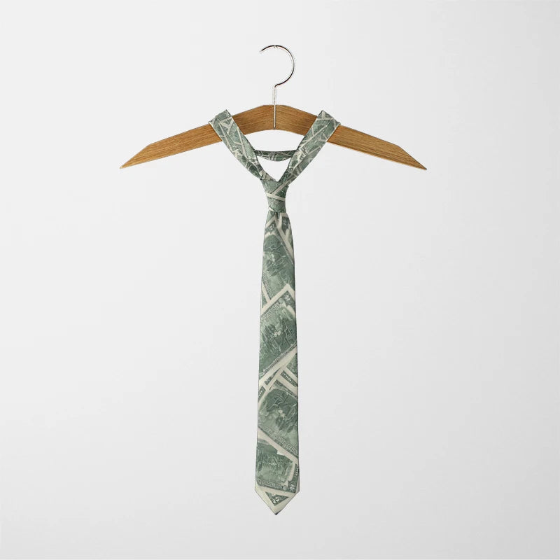 Interesting dollar pattern printing 8 cm wide tie fashion business shirt tie Pascual men's tie tie birthday gift Qme