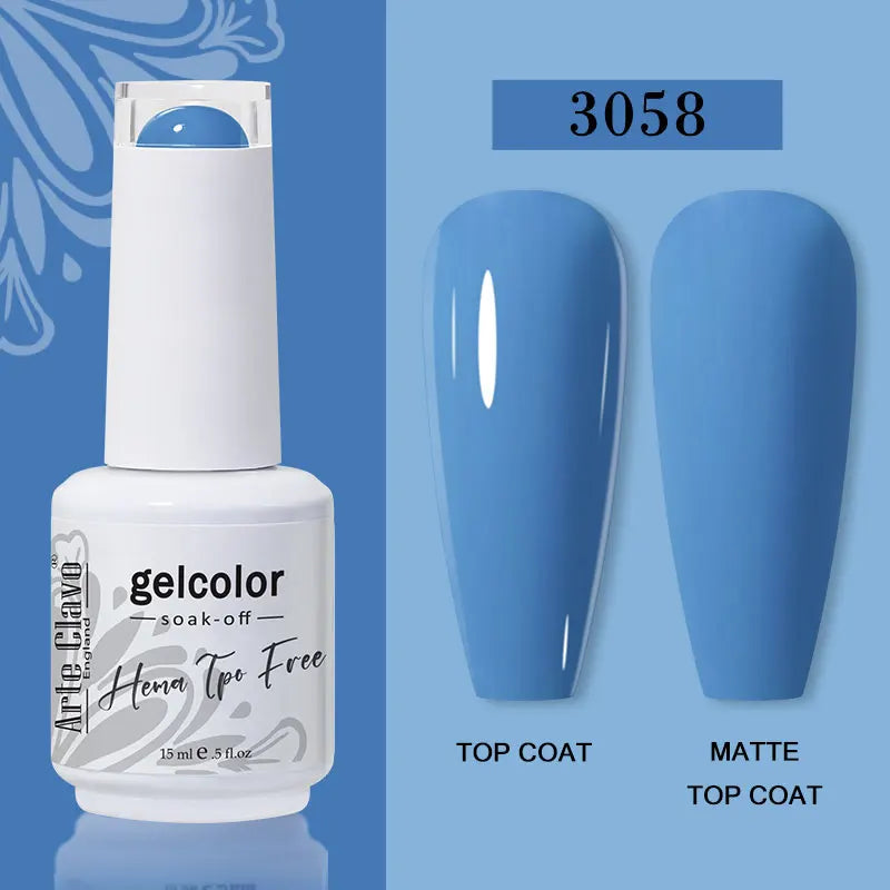 Arte Clavo Summer Nails Tip Candy Series Jelly Gel Nail Polish Blue Qme 3058