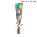 30PCS Love Heart Iridescent Single Rose Sleeves DIY Transparent Flower Wrapping Bag Floral Material Packaging Waterproof Qme M color