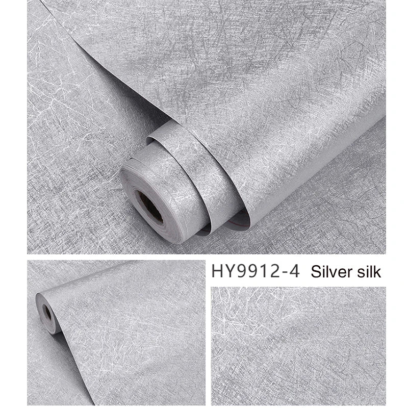 Silver Silk Wallpaper Embossed Self Adhesive Removable Vinyl Peel Qme