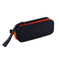 Portable Silicone Swim Goggle Case Waterproof Breathable Swimming Goggles Protection Box with Drain Hole with Carabiners Qme Black