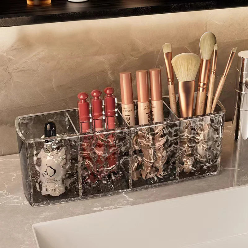 Storage Lipstick Brush Holder Acrylic Makeup Desk Cosmetic Organiser Qme Gray