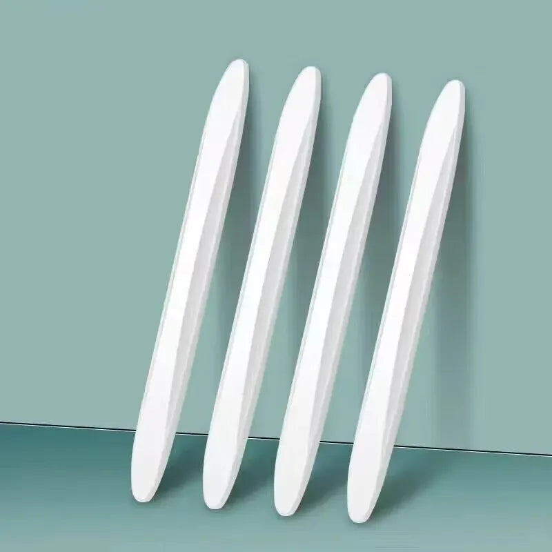 4PCS Car Door Anti-Collision Strip Invisible Universal Edge Guard Scratch Car Protector Stickers Decoration Strip Car Accessory Qme white