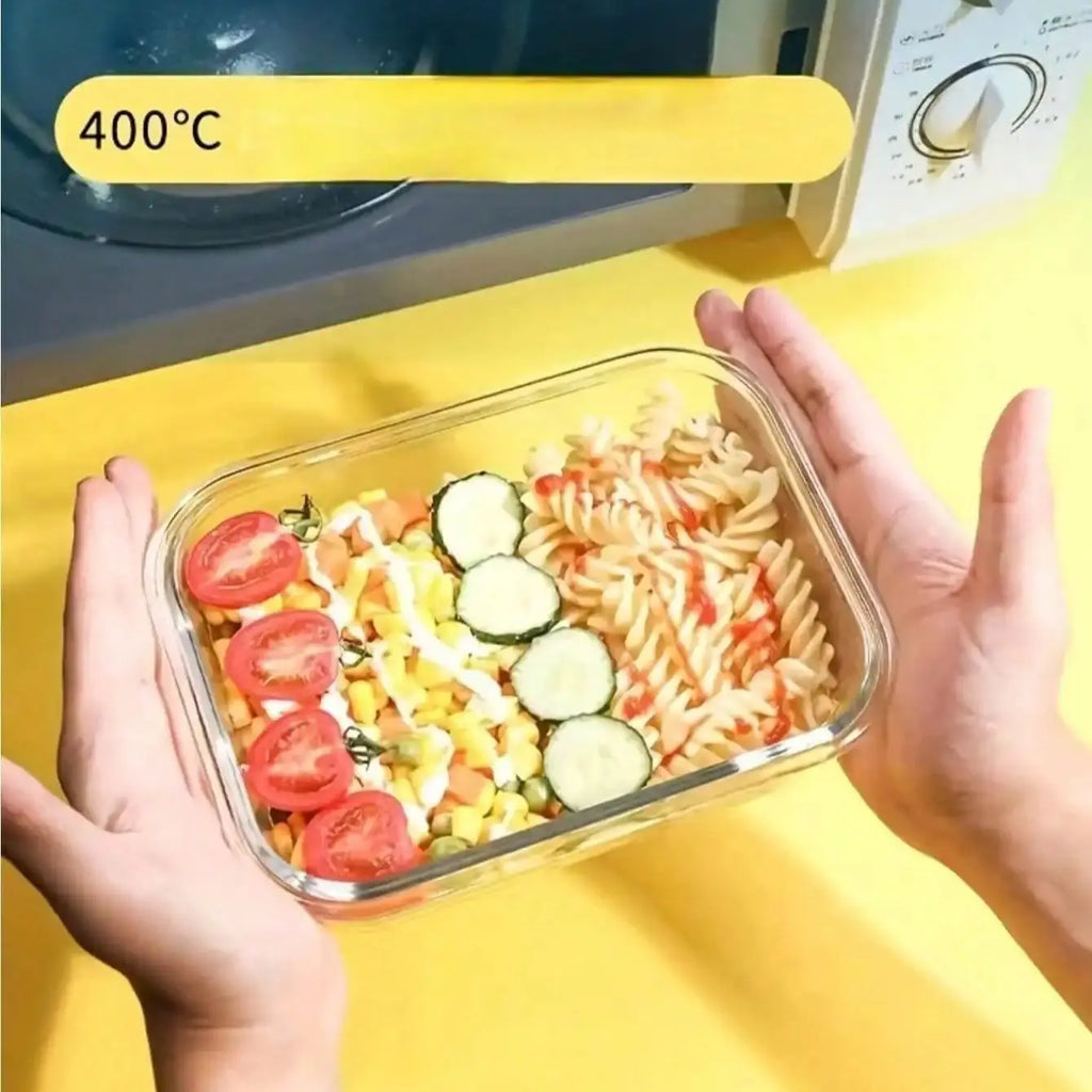 Glass Food Storage Container Lid Meal Prep Fridge Dishwasher Qme