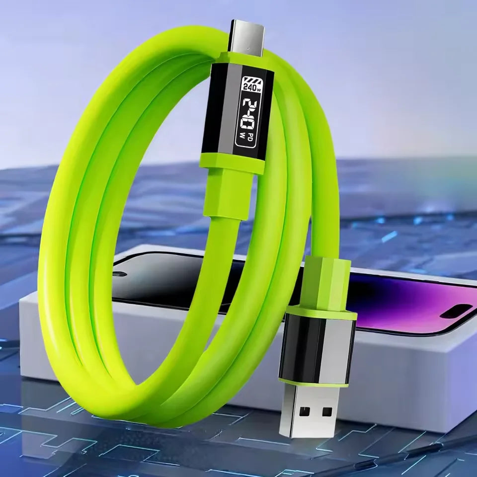 240W USB C to Type C Cable Fast Charging Phone Charger Data Cord USB C Quick Charge Cable 1m/1.5m/2m For Samsung Xiaomi Huawei Qme