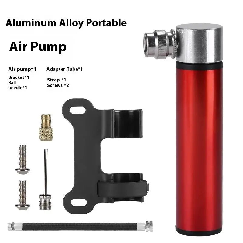 Mini Aluminum Alloy Bicycle Pump Portable Silver Road Mountain Bike Qme 8