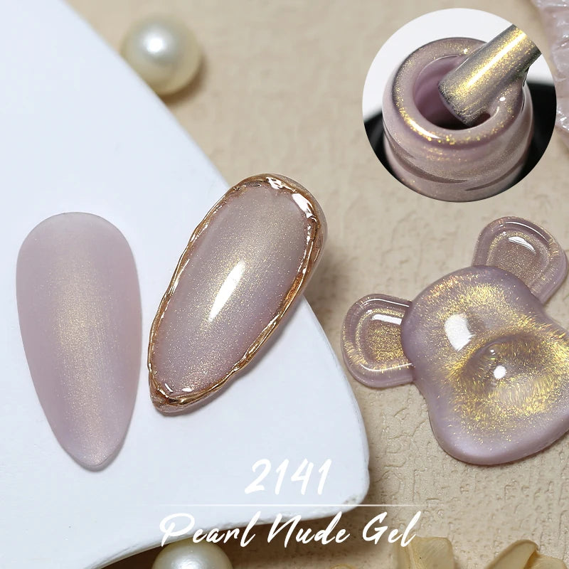 Arte Clavo Pearl Shell Gel Nail Polish Glitter Auroras Soak Off UV Qme 2141