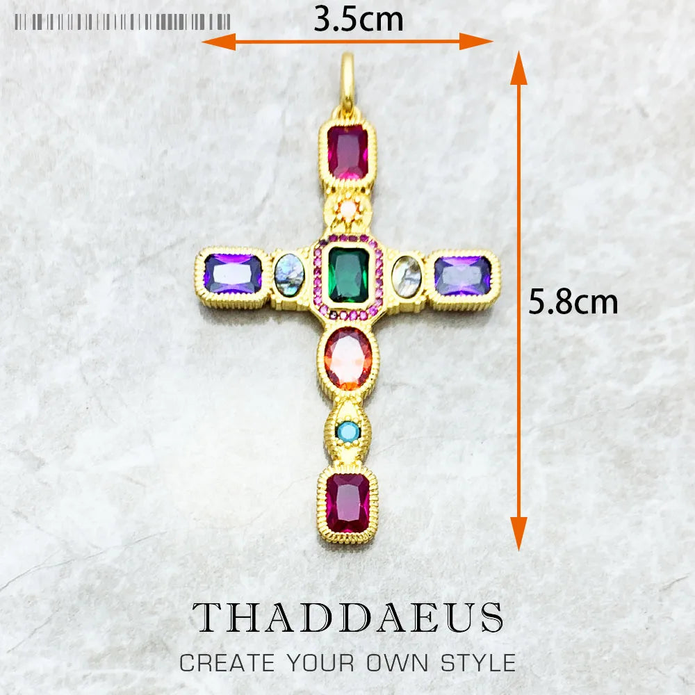 Pendant Majestic Cross & Crown Jewelry Europe 925 Sterling Silver Symbolism Promises Shield And Certaint Gift For Woman Men Qme 12