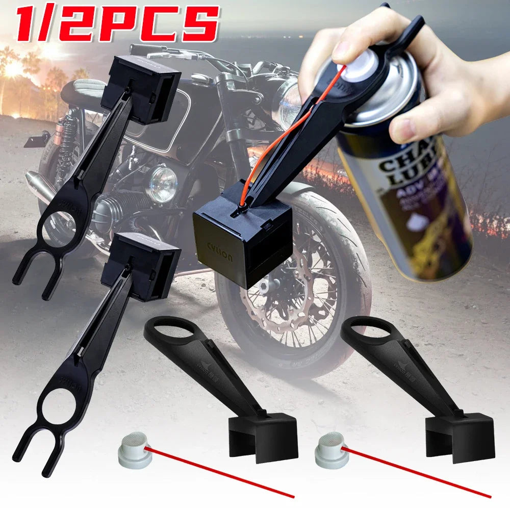 1/2PCS Upgraded Bike Motorcycle Chain Lube Oiler Tool Mess-Free Chain Wax Cleaner Straw Lubricant Applicator Maintenance Cycling Qme