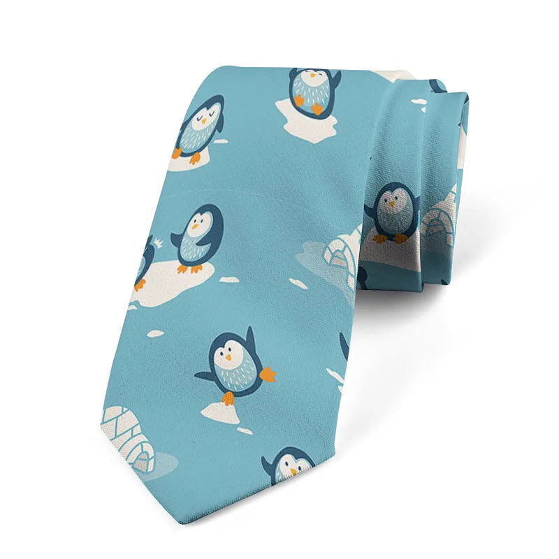 Suitable Men Cute Interesting Penguin Dark Tie Hip-hop Street Shirt Qme style6