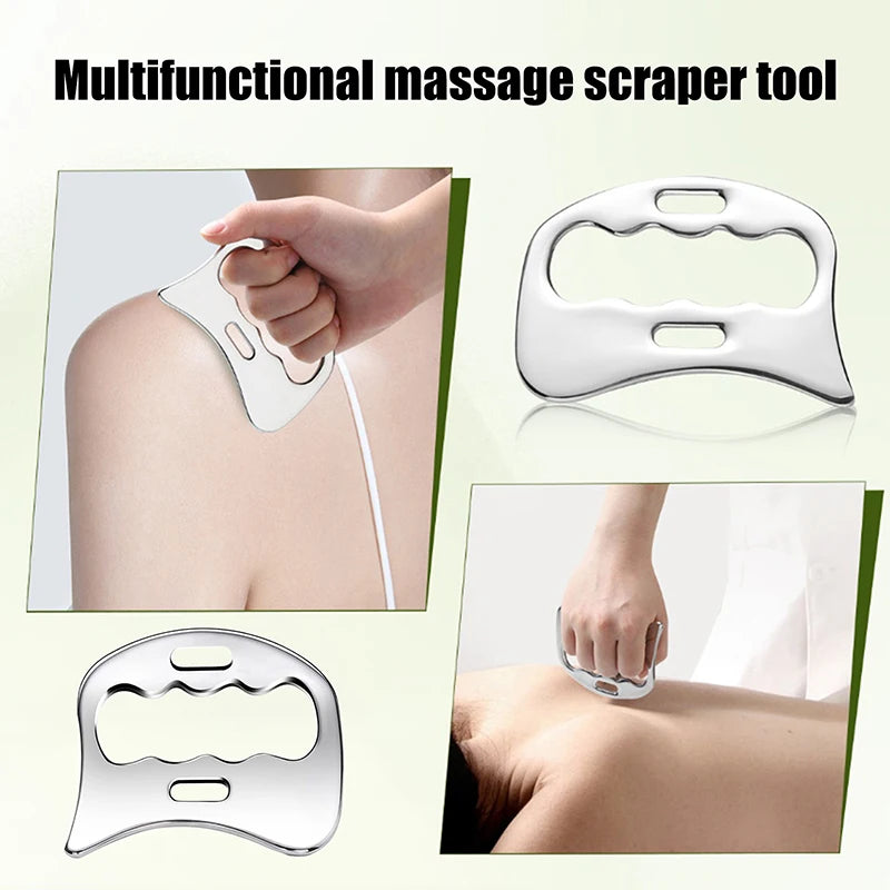 Body Slimming Scraping Board Muscle Massage Relaxation Stainless Qme