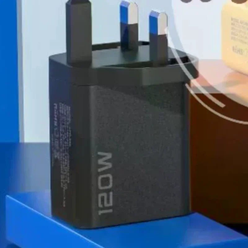 USB C 4 Port 120W Fast Charger Station Wall Adapter PD QC30 Qme
