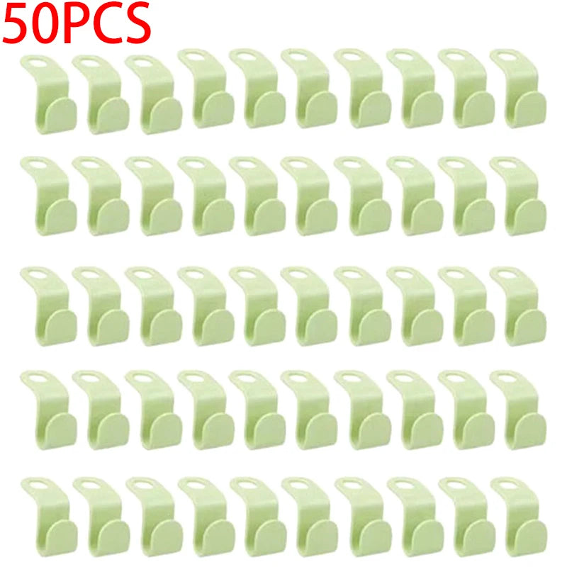 Wardrobe Coat Extender Clips Holder Space Saving Mini Clothes Hanger Qme Green