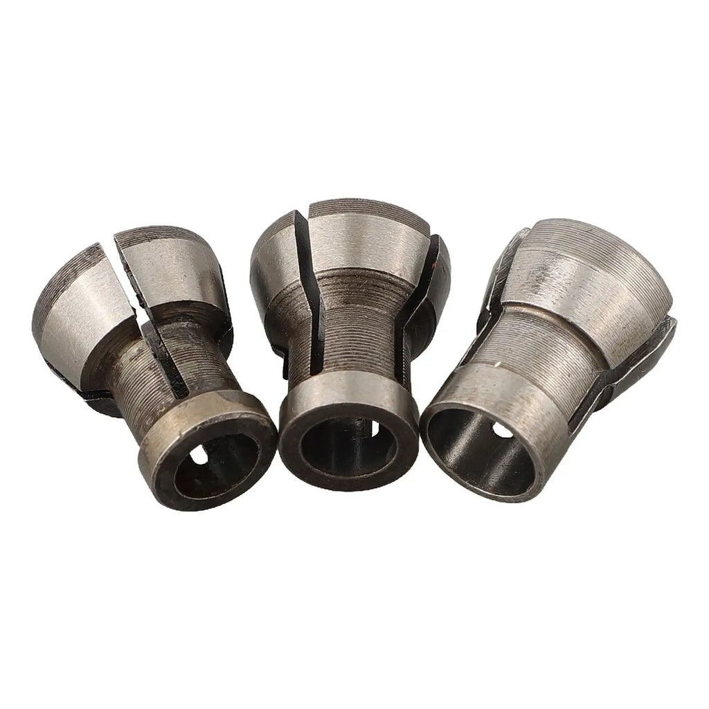 6mm/6.35mm/8mm Collet Chuck Adapter With Nut Carbon Steel Engraving Trimming Machine Router Milling Cutter Accessories M17 X 1MM Qme